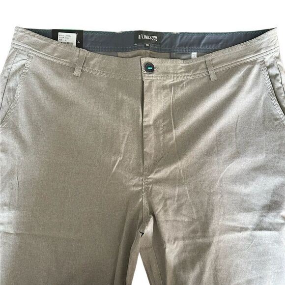 NWT LinkSoul Men’s Khaki Crosby Chino Pant Golf - Size 40” - Picture 8 of 9